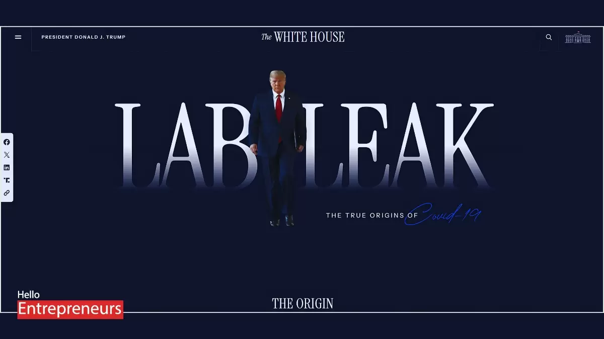 COVID.gov highlights lab leak claims. | Trump