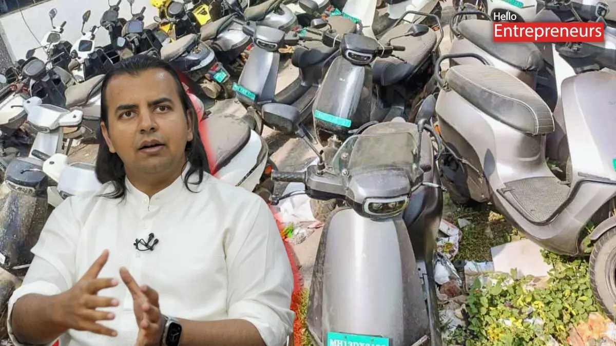 Despite a rise in deliveries in proportion to overall demand, Ola Electric’s revenue halved and losses deepened, raising concerns over its market dominance and leadership strategy-Hello Entrepreneurs