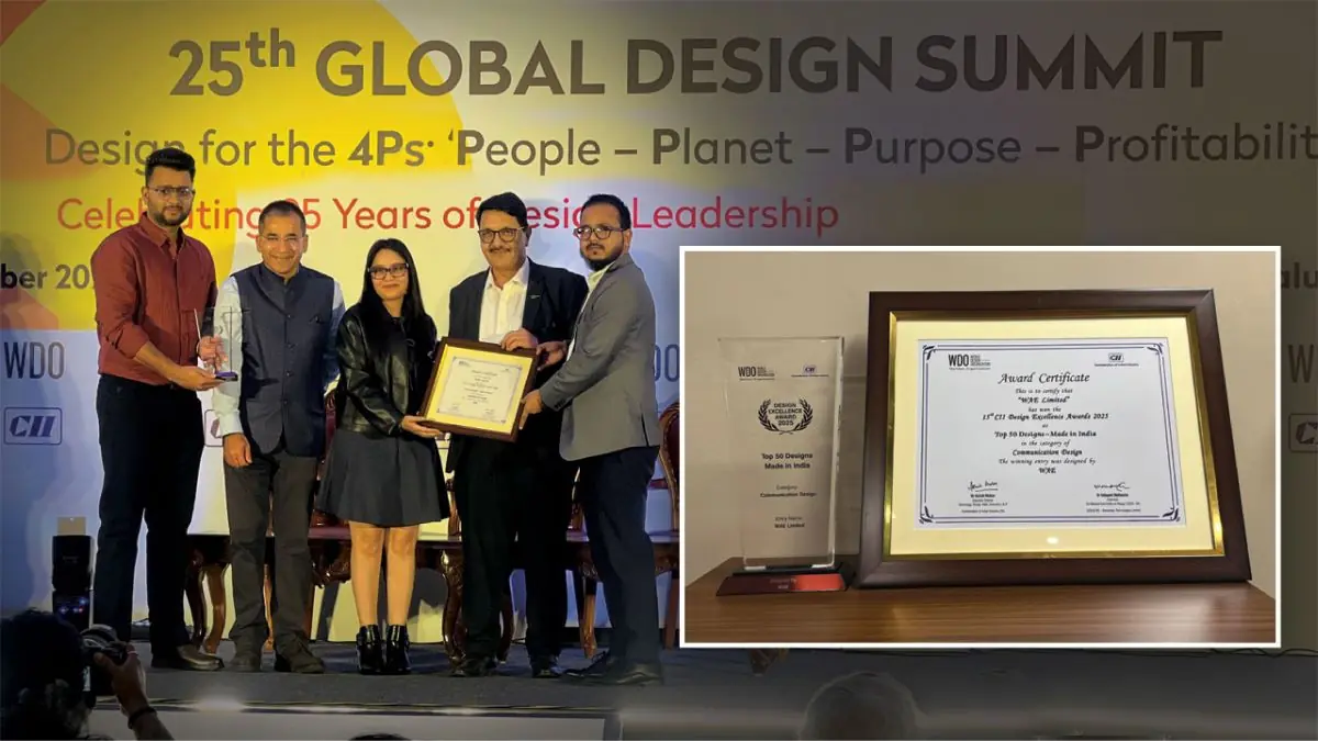 WAE Felicitated with 15th CII Design Excellence Award- Press Release