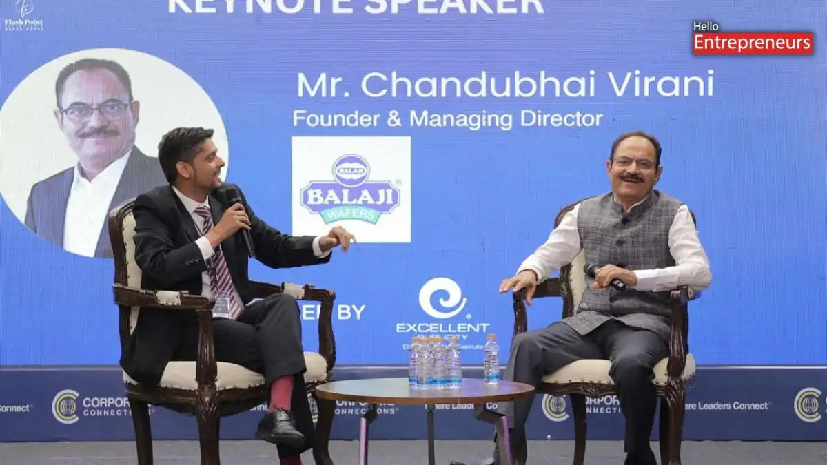 Balaji Wafers Founder Chandubhai Virani Shares Success Mantra at Corporate Connection KLT 4