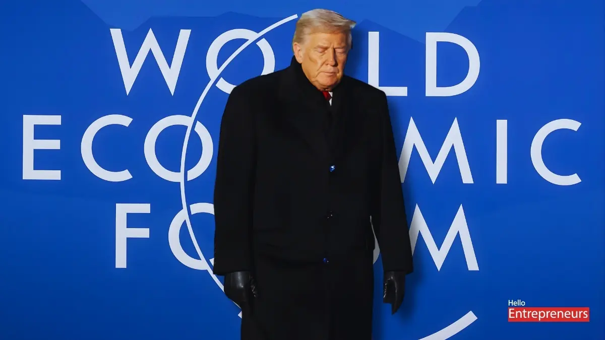 Trump Arrives In Davos 2026: World On Edge As He Lands Late But Loud - Hello Entrepreneurs