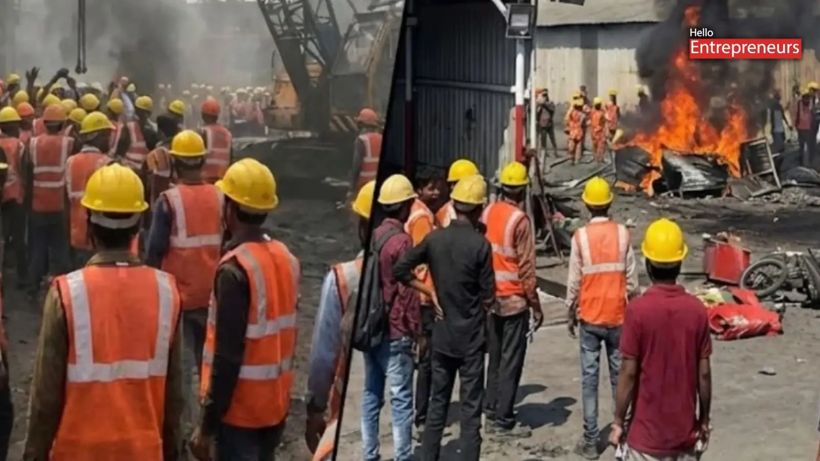 5,000 L&T Contract Workers Clash Over Pay Hike at AMNS Hazira Plant, 10 Vehicles Damaged