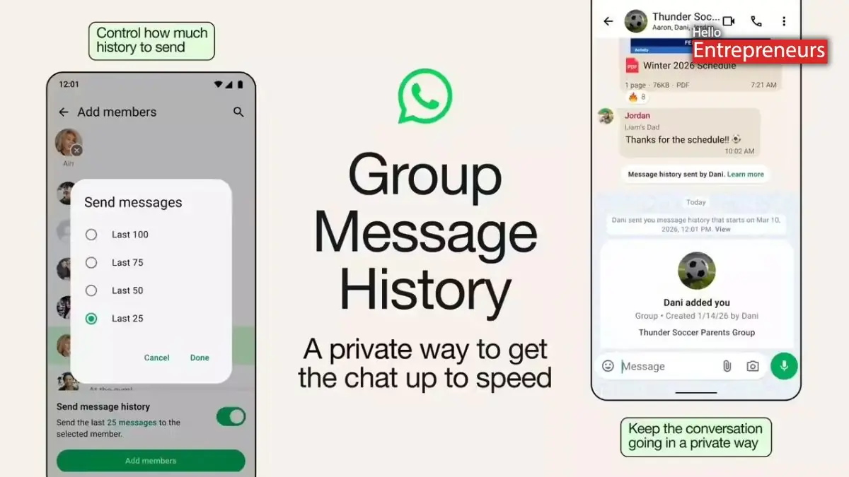 WhatsApp simplifies group chats with history sharing feature