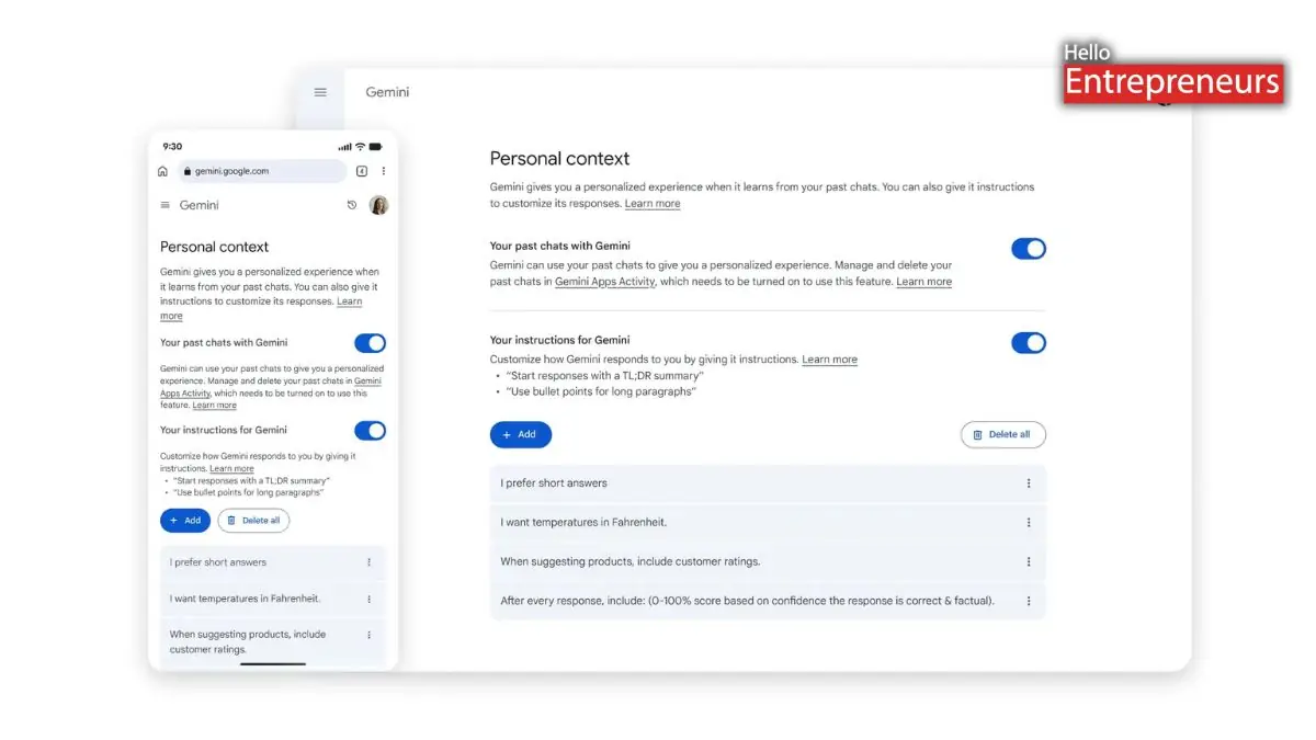 Google levels up Gemini experience with free ‘Past Chats’ feature