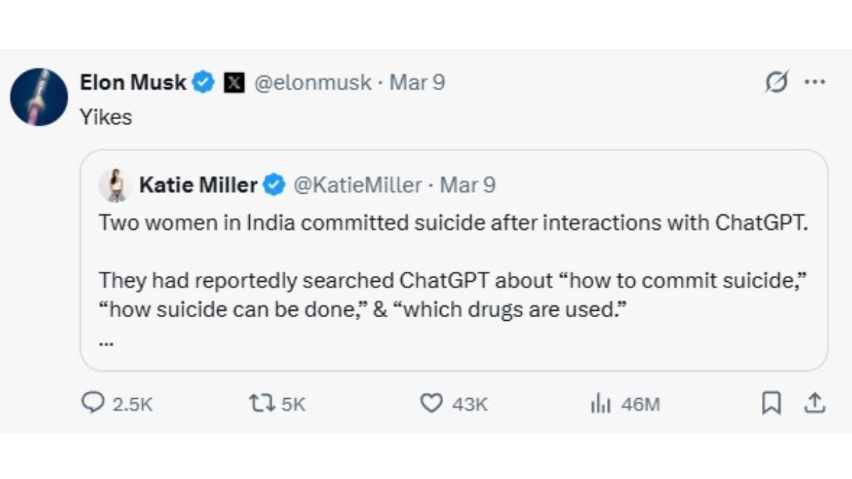 Elon Musk, Surat Students Death Case