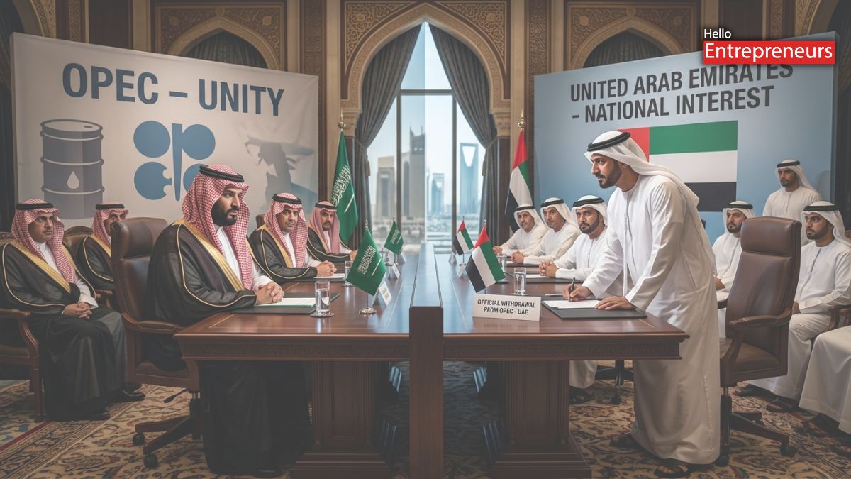 The UAE’s departure from OPEC affects Arab unity, as Abu Dhabi prioritizes its own 5 million bpd production goals over Saudi-led price floors. Image source: AI
