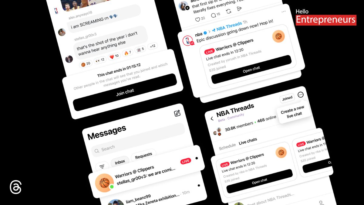 Threads adds Live Chats to compete in real-time social space