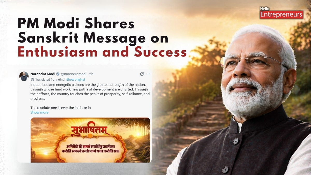 PM Narendra Modi Shares Sanskrit Message on Success and Positive Thinking