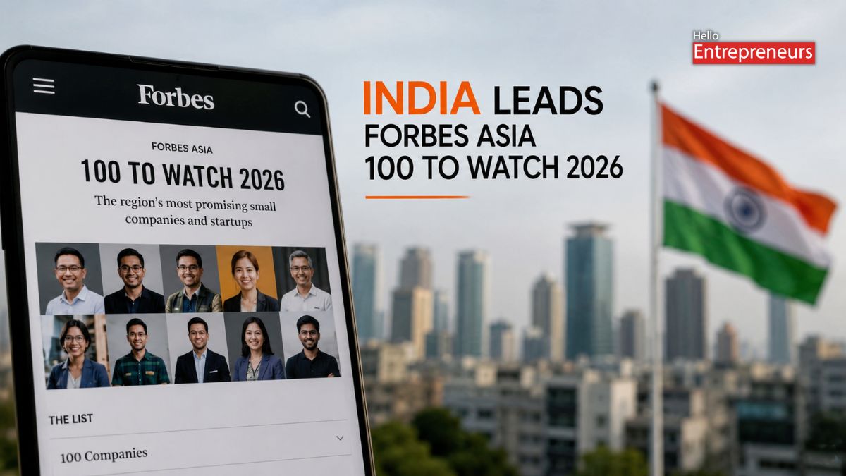 India Tops Forbes Asia 100 To Watch 2026 With 19 Startups Across AI, Space, Semiconductors and Healthcare
