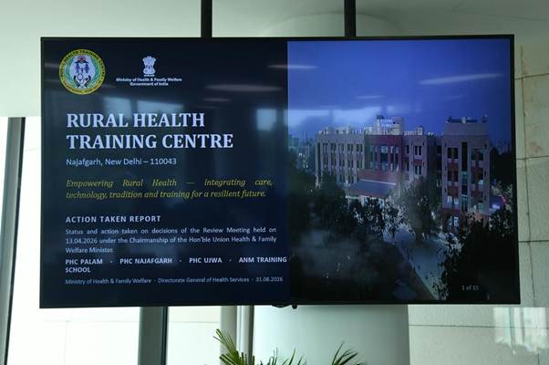 J.P. Nadda Reviews Development Progress of Rural Health Training Centre at Najafgarh