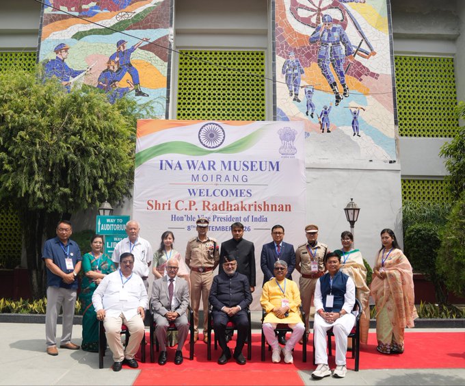 Vice-President C. P. Radhakrishnan Pays Visit to INA Museum and Sainik School in Imphal