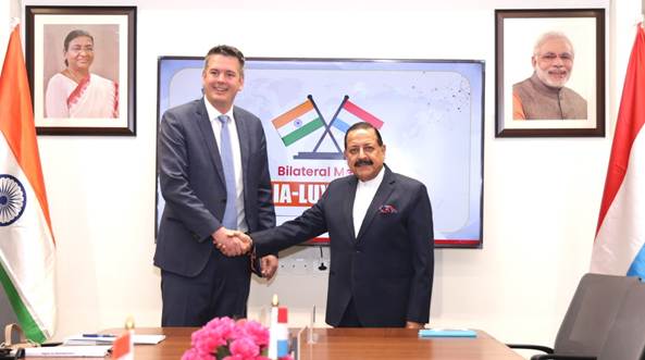 Luxembourg Minister Lex Delles Meets Dr Jitendra Singh, Explores Stronger India-Luxembourg Cooperation in Space Sector