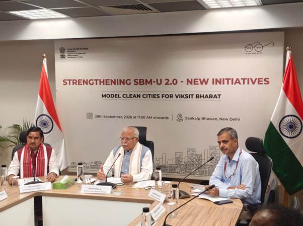 Manohar Lal Launches PRAGATI-50 to Create 50 Model Cities Focused on Swachhata