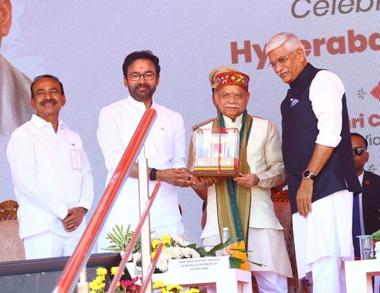 Vice President Honours Sardar Vallabhbhai Patel and Heroes of Hyderabad Liberation Struggle
