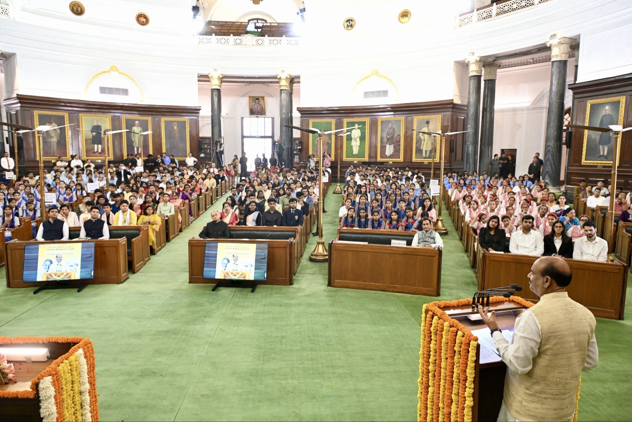 PM and Lok Sabha Speaker Pay Homage to Mahatma Gandhi and Lal Bahadur Shastri