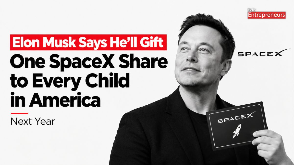 Elon Musk Says He’ll Gift One SpaceX Share to Every Child in America Next Year Elon Musk Says He’ll Gift One SpaceX Share to Every Child in America Next Year