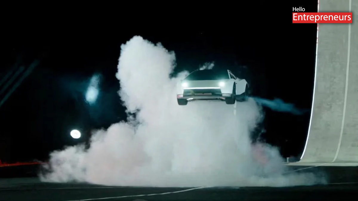 Tesla’s next-gen Roadster jumps cars and flips mid-air in livestream demo Tesla’s next-gen Roadster jumps cars and flips mid-air in livestream demo